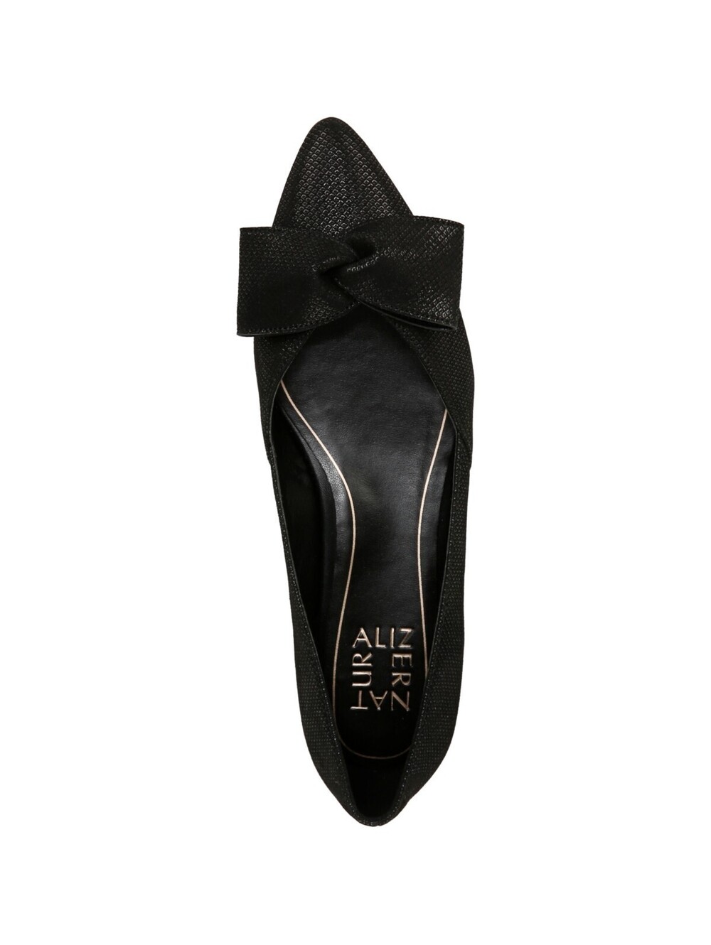 148$ Naturalizer Havana-Bow Pointed Toe Ballet Flats Women's Size 7 US Black - Picture 2 of 2
